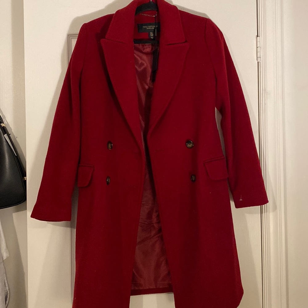 Paul Costelloe wool red coat